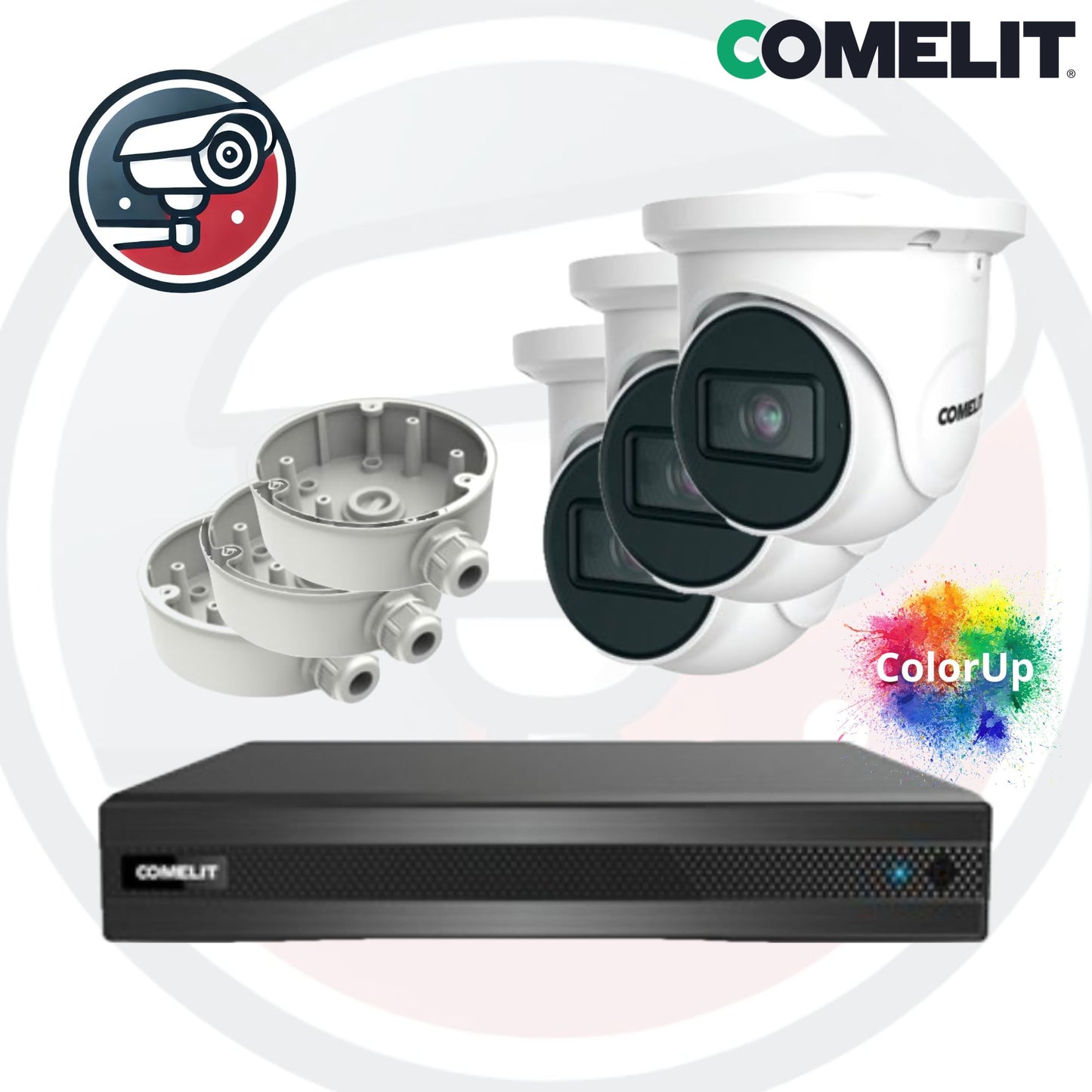 Comelit Network Video Recorder met 3x 4MP ColorUp Camera